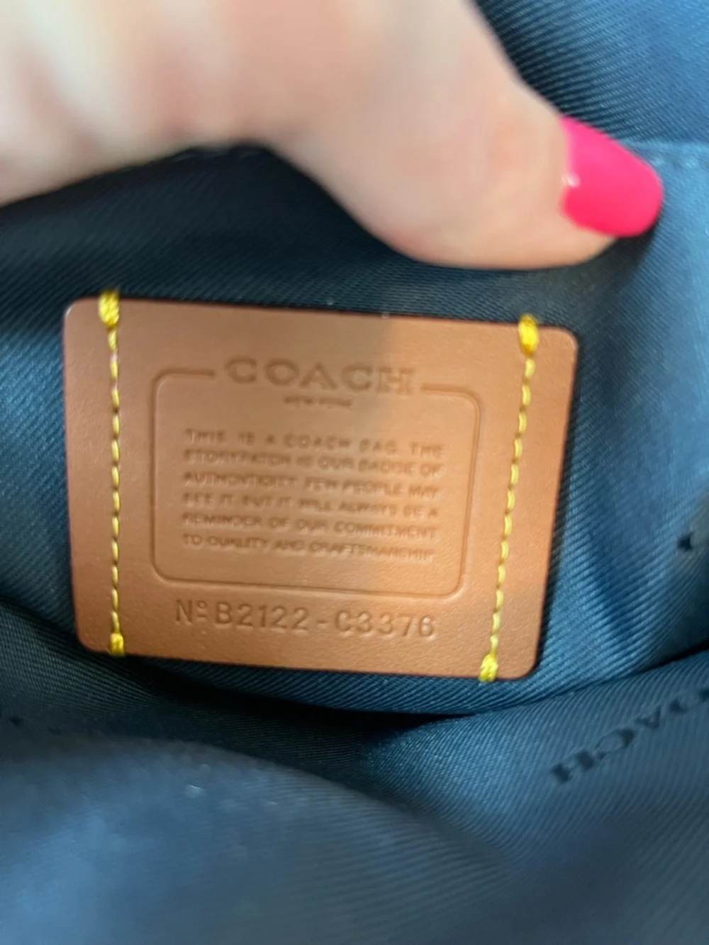 Coach Pebble Polly Blue Leather Crossbody Bag